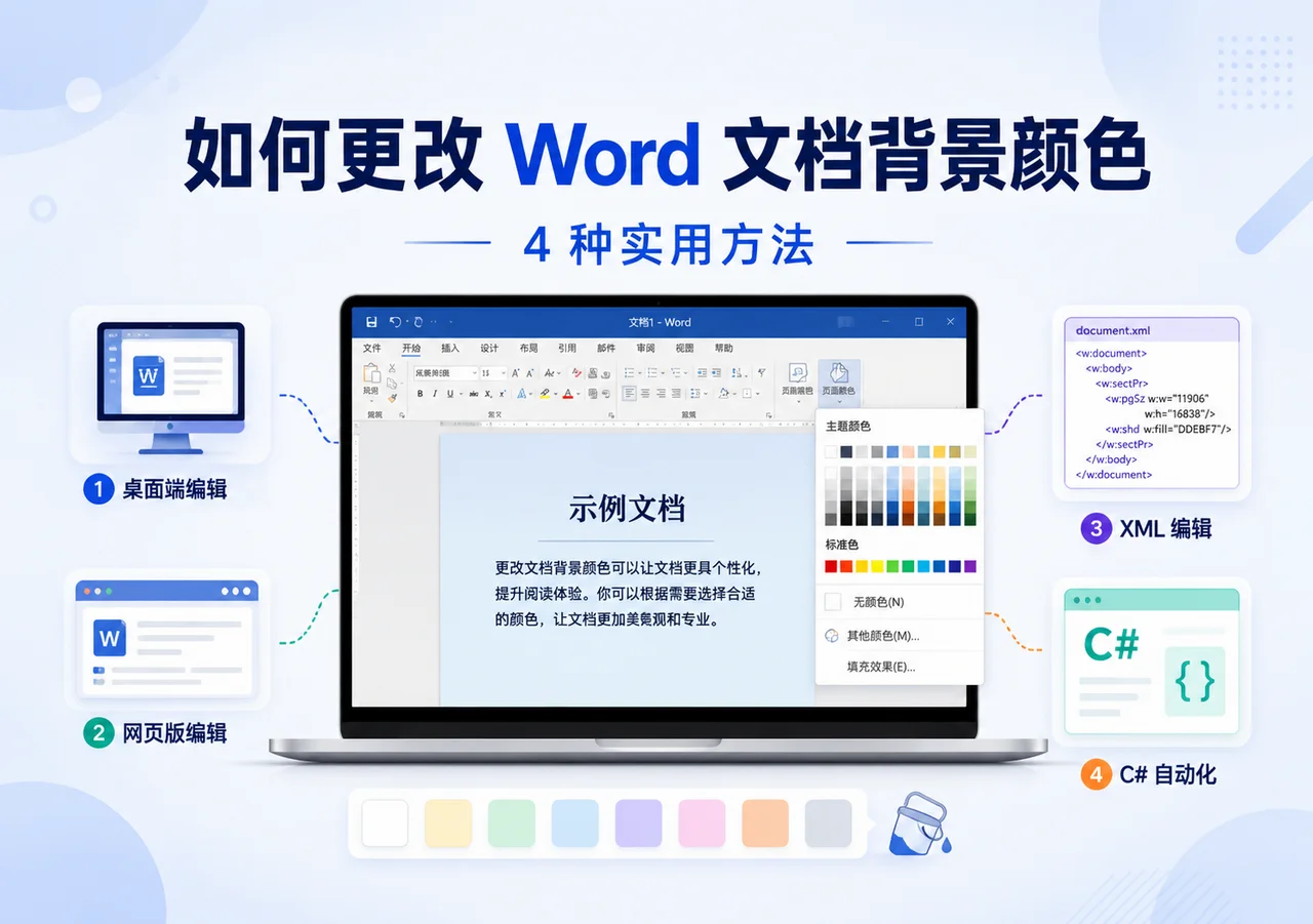 如何更改 Word 文档背景颜色:4 种实用方法