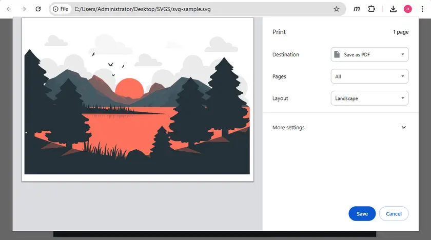将 SVG 打印成 PDF