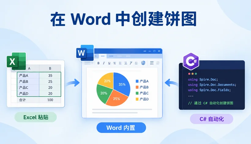 如何在 Word 中创建饼图:三种实用方法
