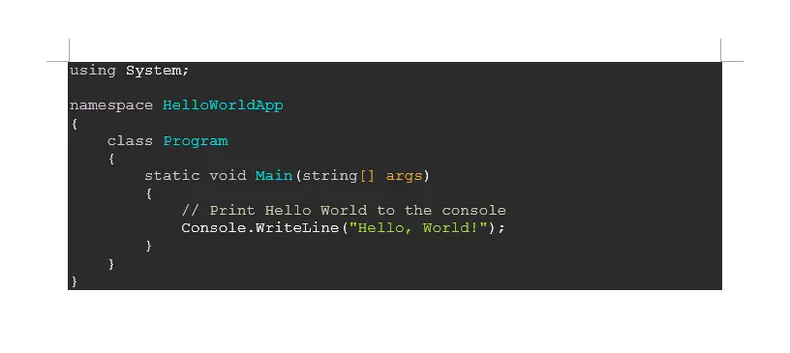 使用Word插件格式化代码