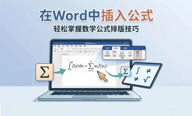 如何在 Word 中插入公式:5 种实用方案