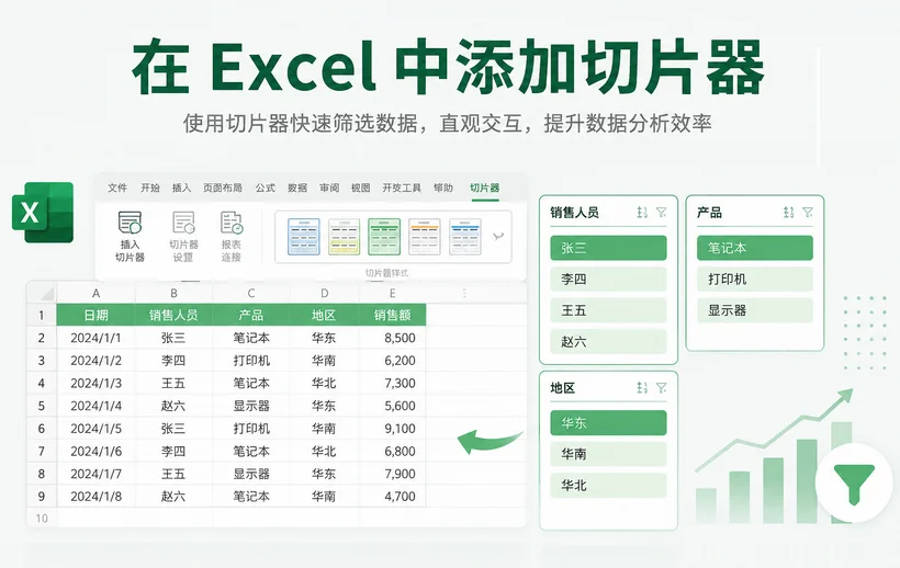 在 Excel 中插入切片器:让数据筛选更直观、更高效