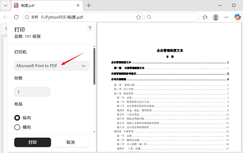 Windows 打印为 PDF 功能用于移除元数据