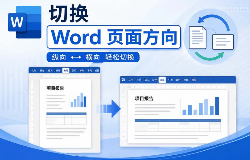 如何切换 Word 文档页面方向:手动、VBA 和 Python 方法